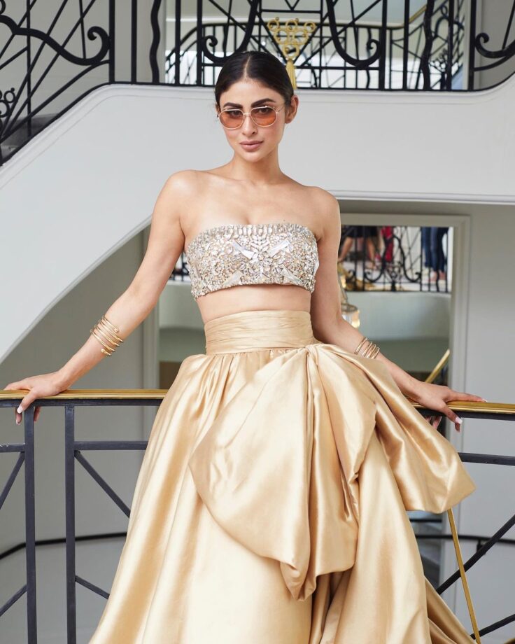 Cannes 2023: Mouni Roy Looks Ravishing In Silver Tube Top With Long Golden Skirt - 2