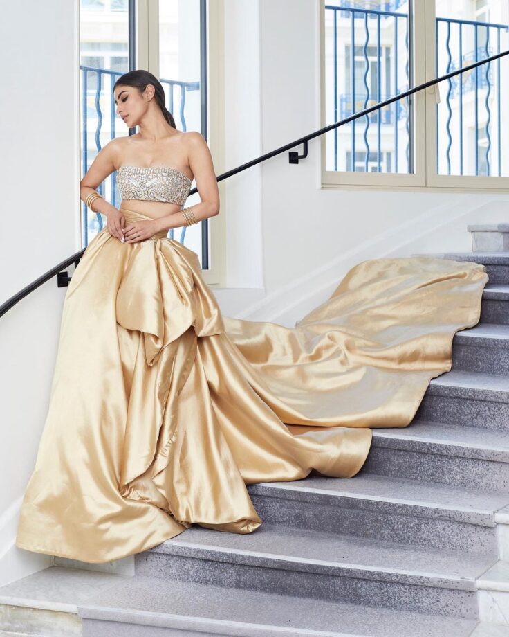 Cannes 2023: Mouni Roy Looks Ravishing In Silver Tube Top With Long Golden Skirt - 3