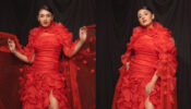 Dhvani Bhanushali’s ruffle play in red is truly iconic, see pics