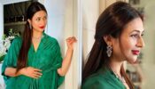 Divyanka Tripathi, green ruffle dress and red lipstick, perfect vogue alert
