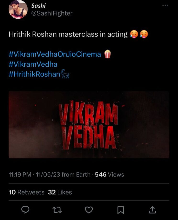 Fans floored by Hrithik Roshan’s powerful performance in Vikram Vedha as the film drops on OTT 806533
