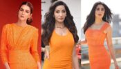 Fashion Battle: Katrina Kaif Vs Nora Fatehi Vs Kriti Sanon: Your ultimate damsel in orange midi outfit? (Vote Now)