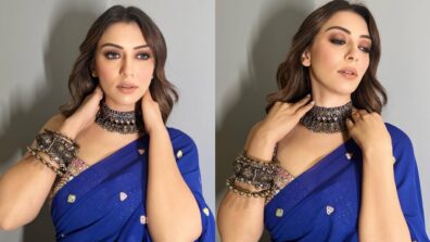 Hansika Motwani looks ravishing in blue embellished saree, see pics