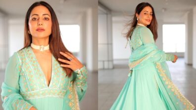 Hina Khan brings back the iconic Anarkali with a plunging neckline, see pics