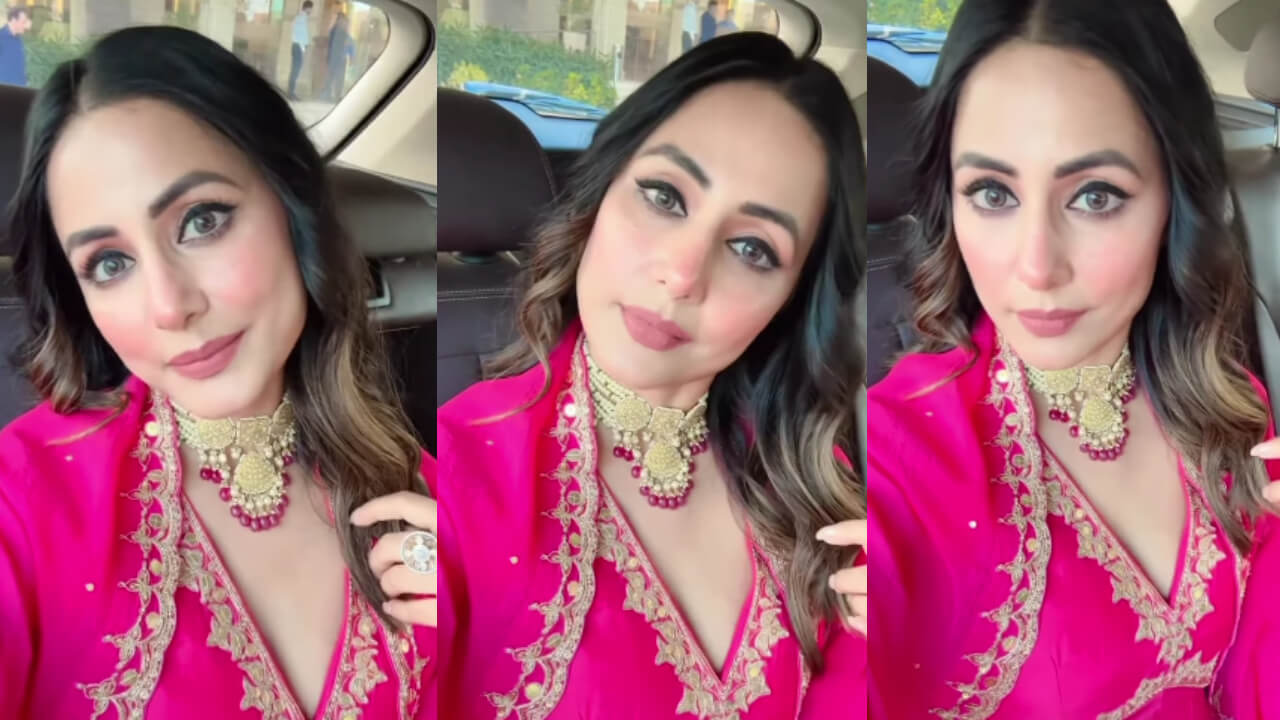 Hina Khan Looks Magnetic In Pink Ethnic Drape; Check Out 811053