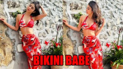 Mouni Roy flaunts her perfect curves in printed red bikini, fans love it