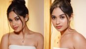 Jannat Zubair Rahmani stabs hearts in strapless bodycon outfit, Ashnoor Kaur likes it