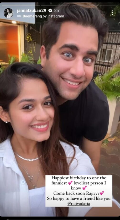 Jannat Zubair Wishes Besties Ashnoor Kaur And Rajiv Adatia On Their Birthday; Check Here 803678