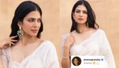Malavika Mohanan in white transparent saree, Ananya Panday appreciates