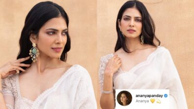 Malavika Mohanan in white transparent saree, Ananya Panday appreciates