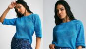 Malavika Mohanan raises heat with perfection in blue sweatshirt and shimmery skirt, come check out