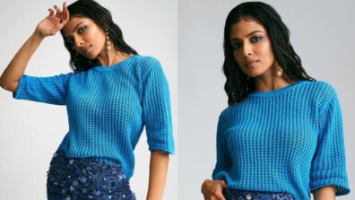 Malavika Mohanan raises heat with perfection in blue sweatshirt and shimmery skirt, come check out