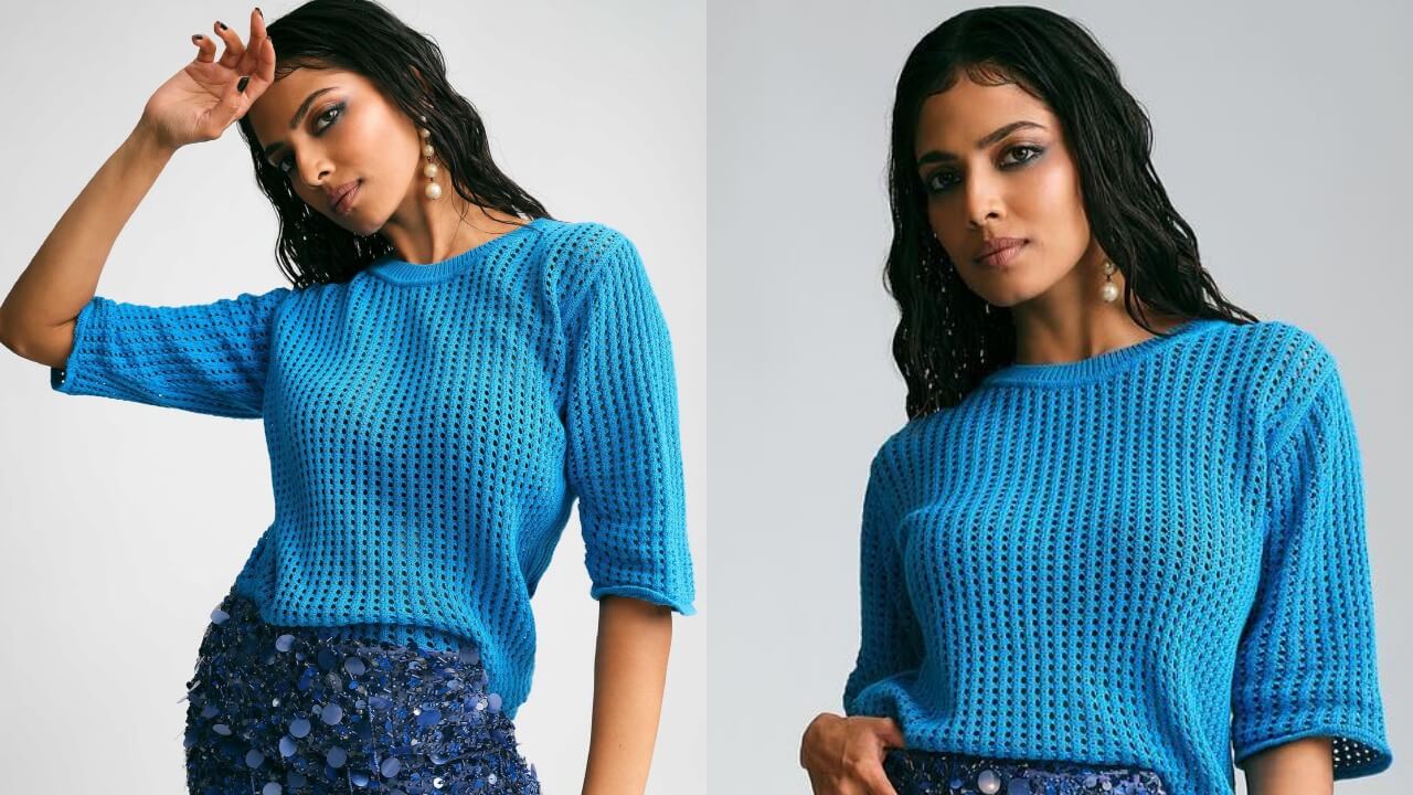Malavika Mohanan raises heat with perfection in blue sweatshirt and shimmery skirt, come check out 808787