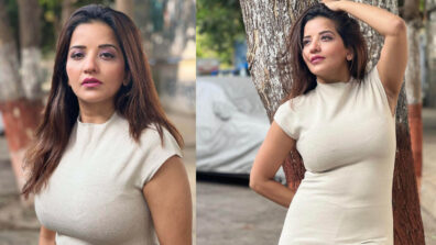 Monalisa Wows In Beige Bodycon; Kunal Verma Says ‘Hi..’