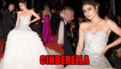 Mouni Roy Turns Cinderella In Sparkling White Feathered Gown At Cannes