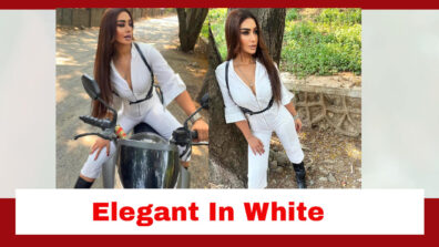 Naagin Fame Mahekk Chahal Dresses Elegantly In White; Goes On An Adventurous Bike Ride