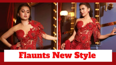 Naagin Fame Tejasswi Prakash Flaunts Red Corset Top With Thigh High Slit Skirt; Check Here