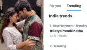 Netizens hail the pure love romance of Kartik Aaryan and Kiara Advani in the teaser of ‘Satyaprem Ki Katha’! Trends #SatyaPremKiKatha on #1*