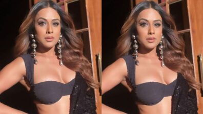 Nia Sharma is a vision in black deep-neck saree and shimmery style, see pics