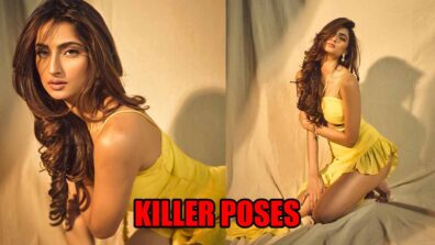 Palak Tiwari Gives Killer Poses In Yellow Bodycon Dress, See Pics