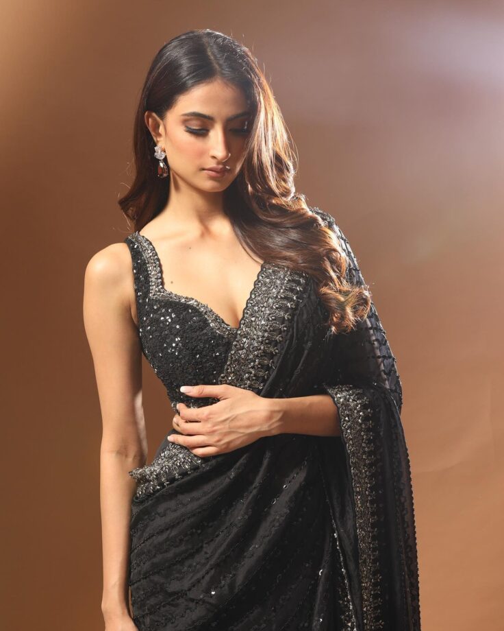 Palak Tiwari Is A Spectacular Vision In Black Saree, Must See 807982