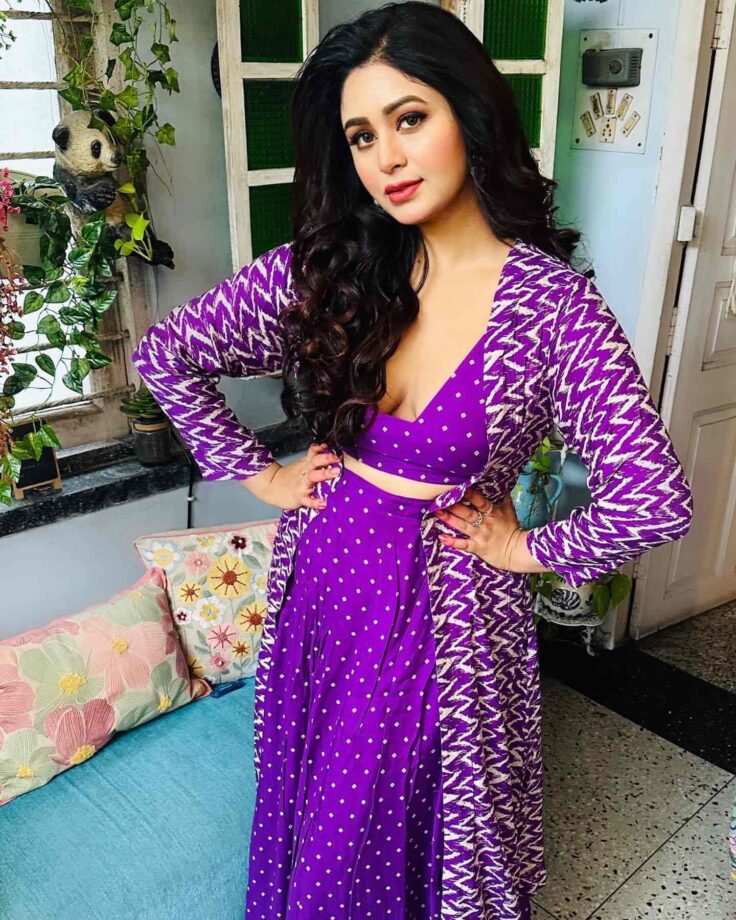 Ritabhari Chakraborty Goes Purple in Sharara; check Out Where She Is Headed? 804155