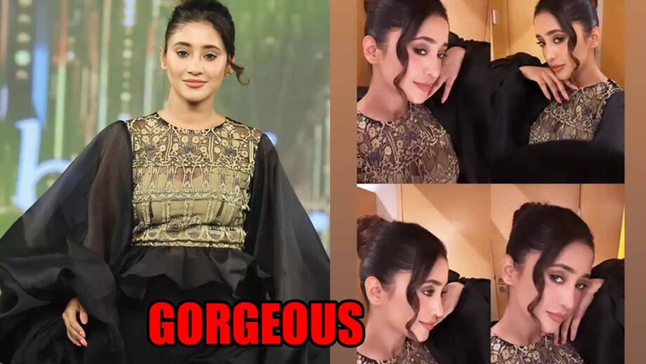 Shivangi Joshi Looks Elegant In Black And Golden Outfit, Fans Love It 807684