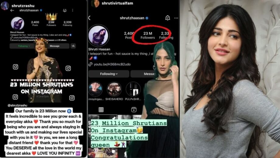 Shruti Haasan Completes 23 Million On Instagram, Fans Shower Love 803431