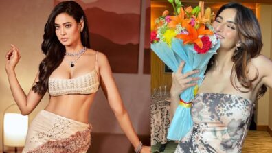 Shweta Tiwari Looks Super Hot In Beige Couture; Palak Tiwari In Love With Flowers