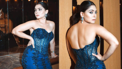 Sonalee Kulkarni Sparkles In Stone Embellished Bodycon Gown(Rare Pics)