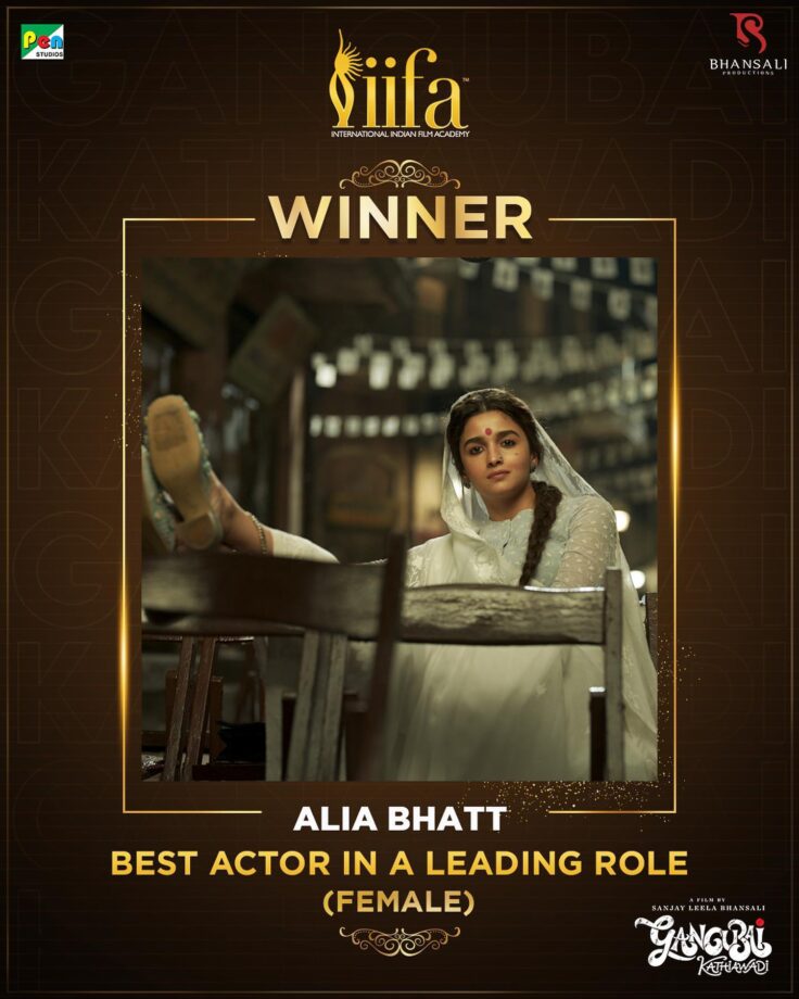 “This brings me and the entire team so much joy,” Alia Bhatt on bagging award for Gangubai Kathiawadi at IIFA 811029