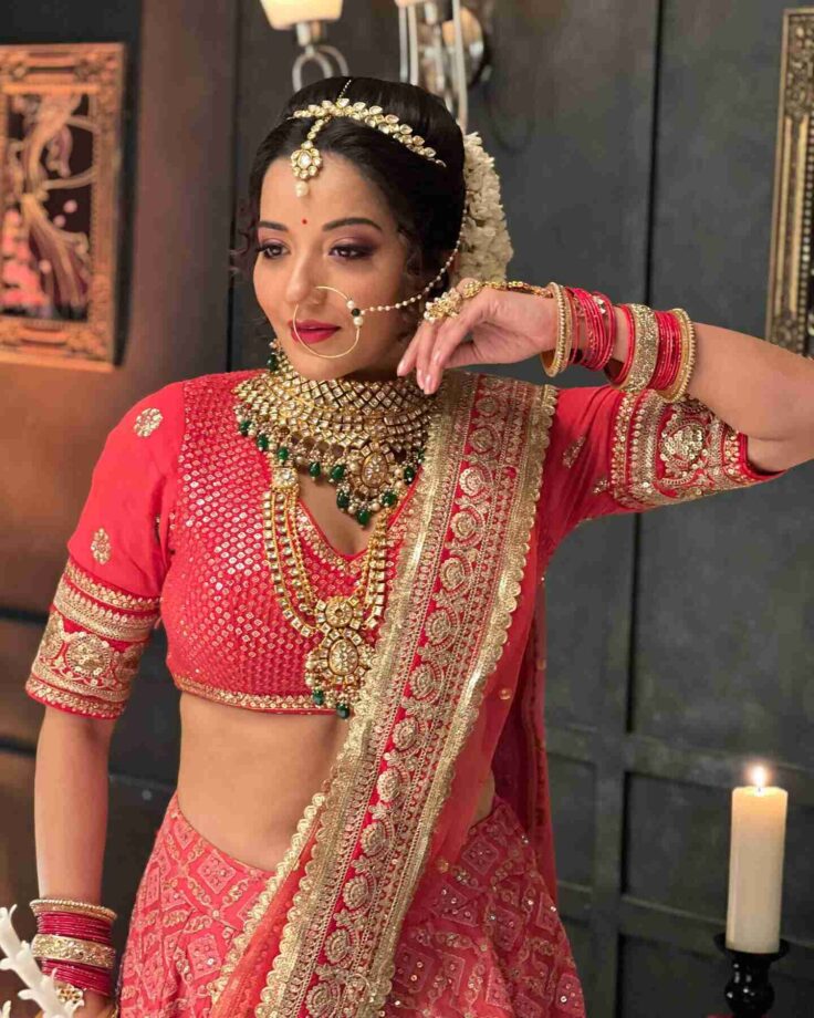 Watch: Monalisa's Laal Ishq In Lehenga 805843