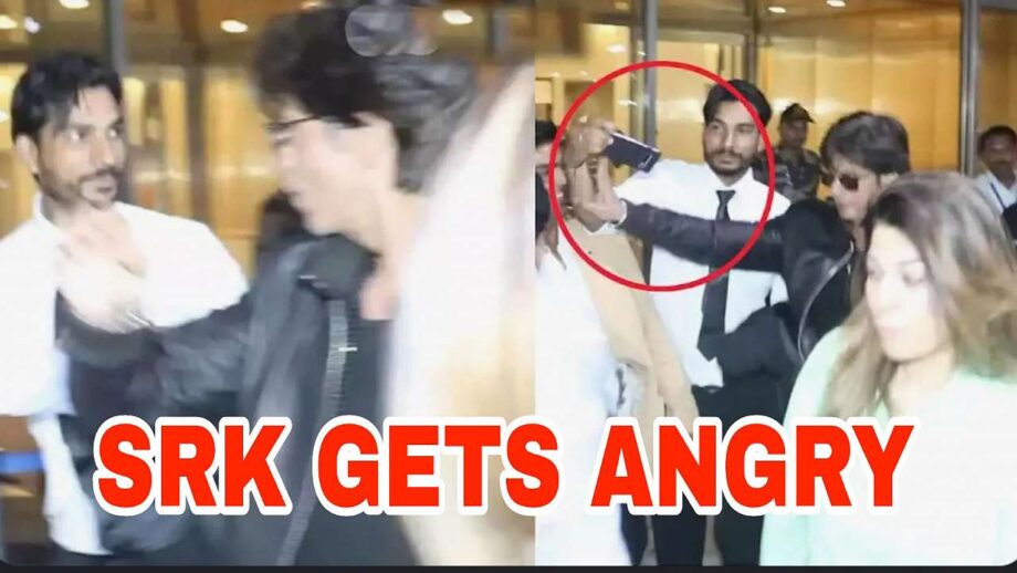 Watch: Shah Rukh Khan gets angry at fan for trying to forcibly click selfie, see video 803603