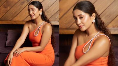 YRKKH: Shivangi Joshi raises heat in orange one-shoulder outfit (bold pics alert)