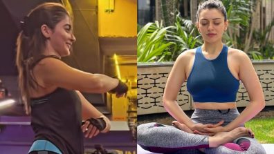 A sneak-peek into Pooja Hegde and Hansika Motwani’s workout routine on International Yoga day