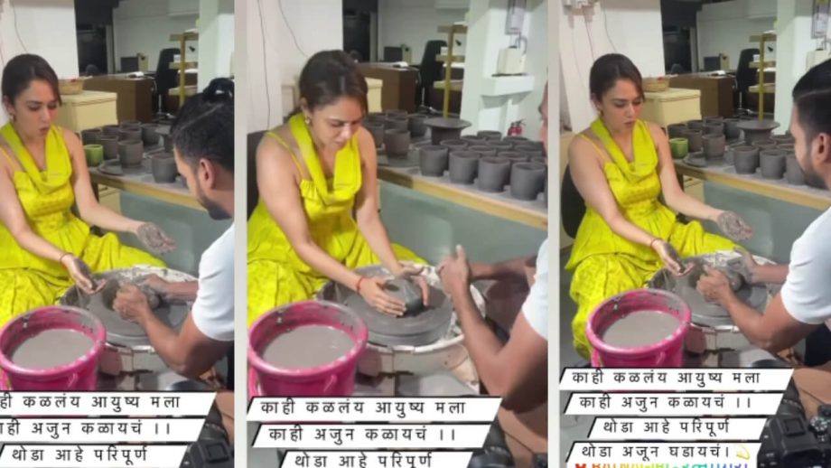 Amruta Khanvilkar Learns Pottery, Enjoys Breezy Beach Time 820090