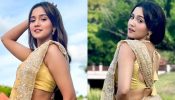 Ashi Singh’s desi vibe in stunning golden shimmery saree is wow