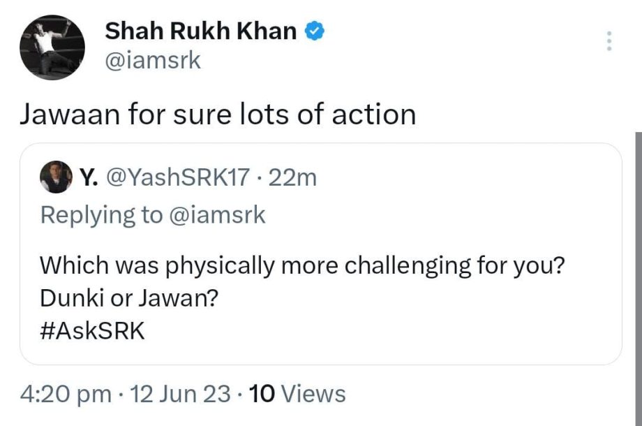 #AskSRK: Shah Rukh Khan grabs headline again with his most unique replies, check out 815144