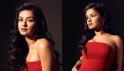 Avneet Kaur looks spicy red hot in strapless dress, fans in awe