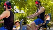 Dheeraj Dhoopar takes his son Zayn on a cycle ride, watch