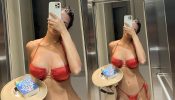 Esha Gupta crosses all limits of sensuality, looks sensuous in orange bikini