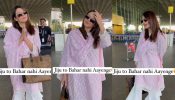 Hansika Motwani reacts as a paparazzo teases her says ‘jiju toh bahar nahi ayenge’ at airport, watch