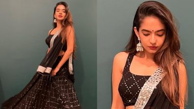 Haye Garmi: Anushka Sen flaunts curvaceous structure with perfection in black and white outfit