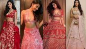 In Pics: Katrina Kaif, Kriti Sanon, Pooja Hegde & Nora Fatehi in radiant scarlet Manish Malhotra lehengas, a visual treat