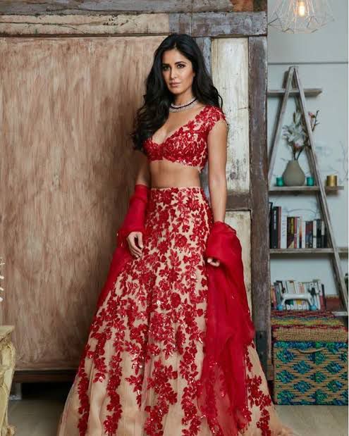 In Pics: Katrina Kaif, Kriti Sanon, Pooja Hegde & Nora Fatehi in radiant scarlet Manish Malhotra lehengas, a visual treat 812788