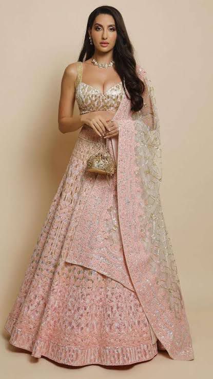 In Pics: Katrina Kaif, Kriti Sanon, Pooja Hegde & Nora Fatehi in radiant scarlet Manish Malhotra lehengas, a visual treat 812789