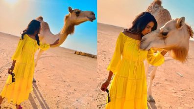 Jasmin Bhasin’s adorable camel love moment in Abu Dhabi