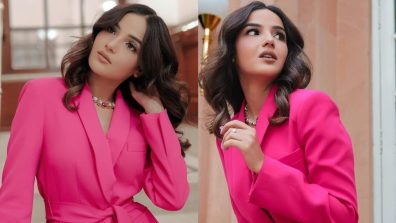 Jasmin Bhasin’s mesmerizing pink pantsuit is class apart