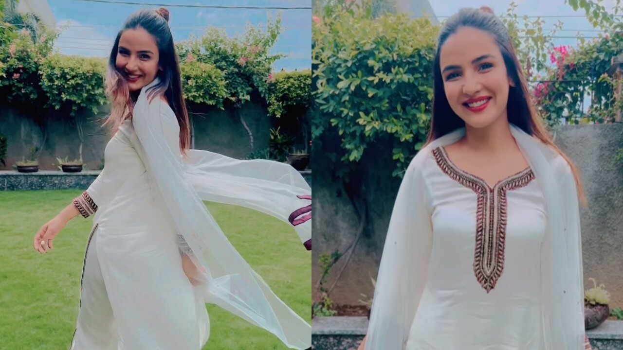 Jasmin Bhasin's white desi salwar avatar is quintessential Eid look 822411