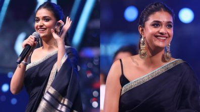 Keerthy Suresh prompts elegance in black sheer saree, check out